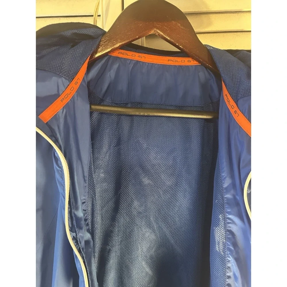 Polo Ralph Lauren 67 Sport Men Royal Blue Performance Windbreaker Big Pony Sz S